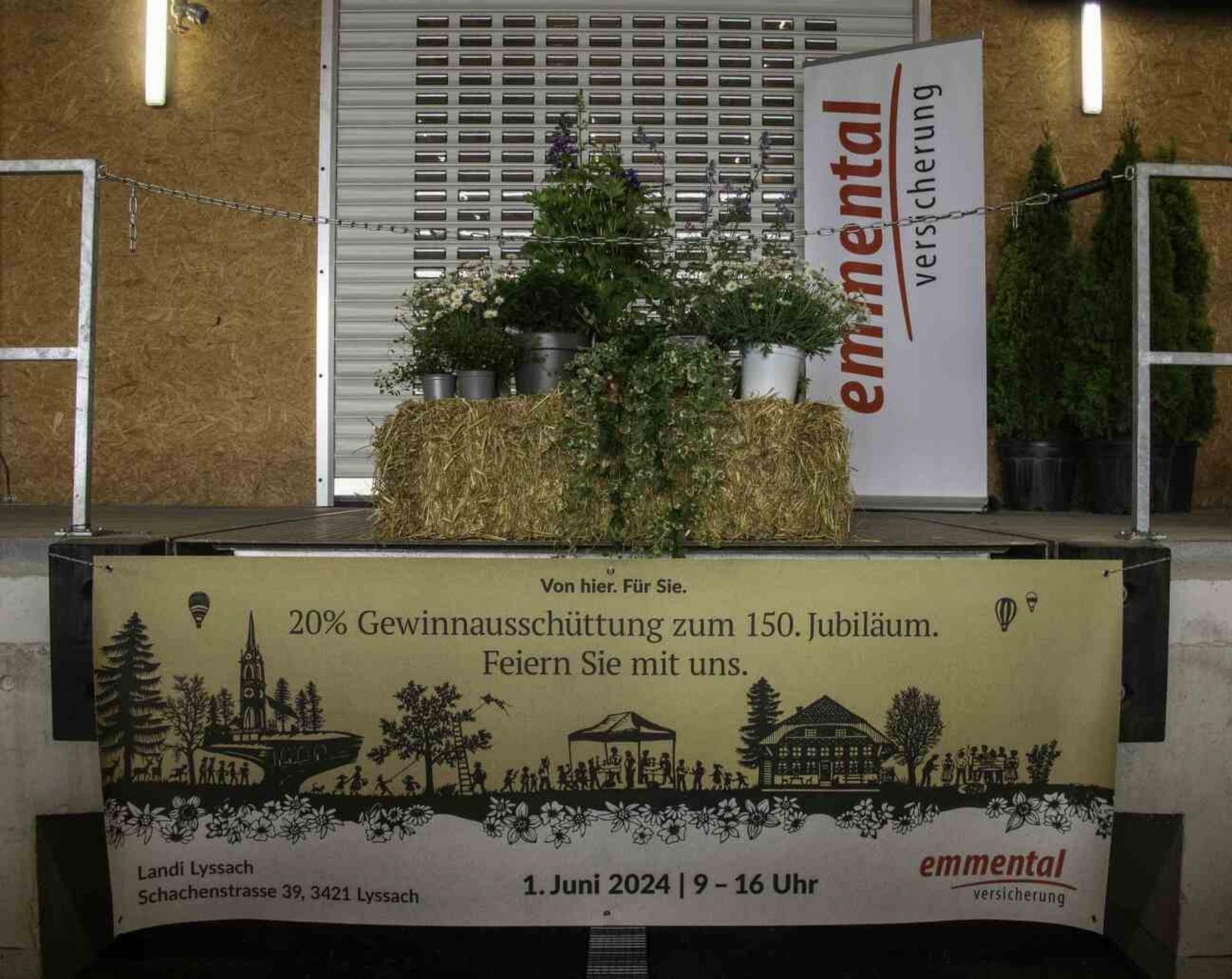 150 Jahre emmental versicherung; Jubiläumsanlass in der LANDI Lyssach