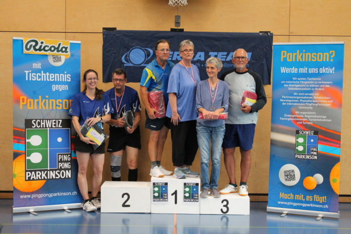 Siegerehrung des Doppel Mixed.