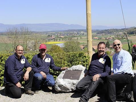 Gedenkstein für die Rodelbahn Ersigen