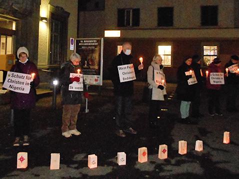 Mahnwache gegen Glaubensverfolgung