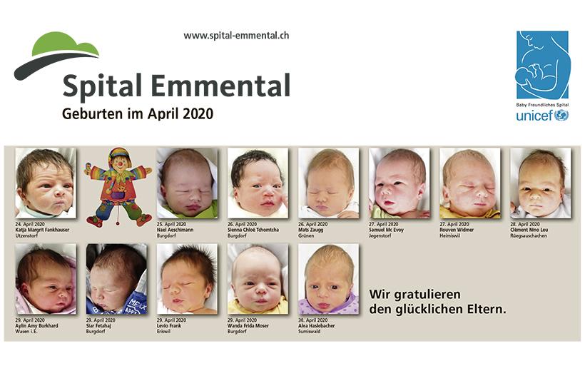 Geburten im April 2020